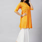 InWeave Women's Yellow Bandhani Short Anarkali Kurta - Swadesiicart