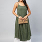 InWeave Women's Green Zig Zag Print Strappy Kurta - Swadesiicart