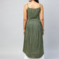 InWeave Women's Green Zig Zag Print Strappy Kurta - Swadesiicart