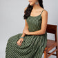 InWeave Women's Green Zig Zag Print Strappy Kurta - Swadesiicart