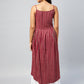 InWeave Women's Maroon Zig Zag Print Strappy Kurta - Swadesiicart
