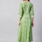 InWeave Women's Mint Green Mirror Work Anarkali Kurta - Swadesiicart