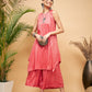 InWeave Red Lurex Short Kurta - Swadesiicart