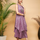 InWeave Mauve Lurex Short Kurta - Swadesiicart