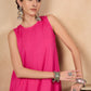 InWeave Fuchsia Short Kurta - Swadesiicart