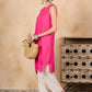 InWeave Fuchsia Short Kurta - Swadesiicart