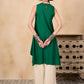 InWeave Forest Green Short Kurta - Swadesiicart
