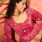 InWeave Fuchsia Sweetheart Neck Anarkali Kurta - Swadesiicart