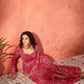 InWeave Fuchsia Sweetheart Neck Anarkali Kurta - Swadesiicart