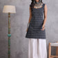 InWeave Black Ikkat Kantha Kurta - Swadesiicart