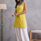 InWeave Yellow Kantha Kurta - Swadesiicart
