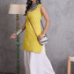 InWeave Yellow Kantha Kurta - Swadesiicart