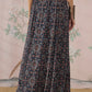 InWeave Navy Maroon Ajrakh Fr Skirt - Swadesiicart