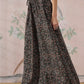 InWeave Black Maroon Ajrakh Fr Skirt - Swadesiicart