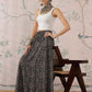 InWeave Black Maroon Ajrakh Fr Skirt - Swadesiicart
