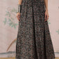 InWeave Black Maroon Ajrakh Fr Skirt - Swadesiicart