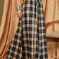 InWeave Black Beige Check Skirt - Swadesiicart