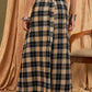 InWeave Black Beige Check Skirt - Swadesiicart