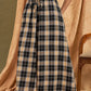 InWeave Black Beige Check Skirt - Swadesiicart