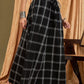 InWeave Black Plaid Check Skirt - Swadesiicart