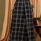 InWeave Black Plaid Check Skirt - Swadesiicart