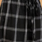 InWeave Black Plaid Check Skirt - Swadesiicart