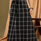 InWeave Black Plaid Check Skirt - Swadesiicart