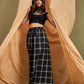 InWeave Black Plaid Check Skirt - Swadesiicart