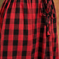 InWeave Black Red Check Skirt - Swadesiicart