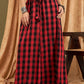 InWeave Black Red Check Skirt - Swadesiicart
