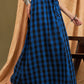 InWeave Ink Blue Black Check Skirt - Swadesiicart