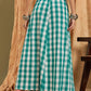 InWeave Light Blue Big Check Skirt - Swadesiicart