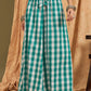 InWeave Light Blue Big Check Skirt - Swadesiicart