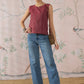 InWeave Maroon Striped Kantha W/S Top - Swadesiicart