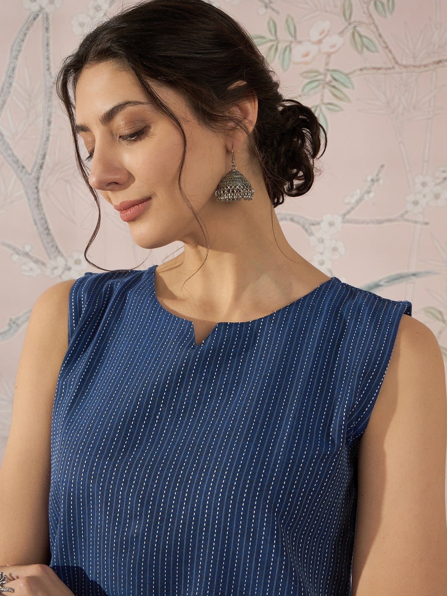 InWeave Blue Kantha W/S Top - Swadesiicart