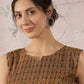 InWeave Mustard Foil Print W/S Top - Swadesiicart