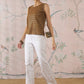 InWeave Mustard Foil Print W/S Top - Swadesiicart