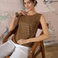 InWeave Mustard Foil Print W/S Top - Swadesiicart