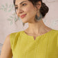InWeave Light Yellow Kantha W/S Top - Swadesiicart