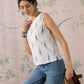 InWeave White Black Ikkat W/S Top - Swadesiicart