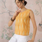 InWeave Yellow Ikkat W/S Top - Swadesiicart