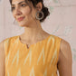 InWeave Yellow Ikkat W/S Top - Swadesiicart