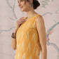 InWeave Yellow Ikkat W/S Top - Swadesiicart