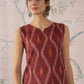 InWeave Rust Ikkat W/S Top - Swadesiicart