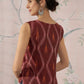 InWeave Rust Ikkat W/S Top - Swadesiicart