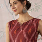 InWeave Rust Ikkat W/S Top - Swadesiicart