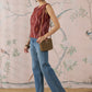 InWeave Rust Ikkat W/S Top - Swadesiicart