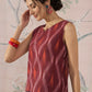 InWeave Rust Ikkat W/S Top - Swadesiicart