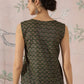 InWeave Green Foil Print W/S Top - Swadesiicart