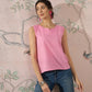 InWeave Baby Pink Kantha W/S Top - Swadesiicart